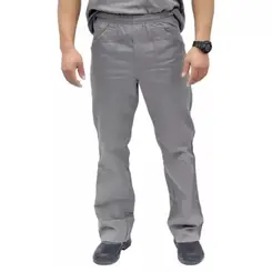 Calça Brim Pesado Cinza Uniforme Profissional