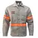 Camisa Eletricista NR10 Anti Chama Cinza com Faixa Refletiva