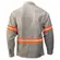 Camisa Eletricista NR10 Anti Chama Cinza com Faixa Refletiva