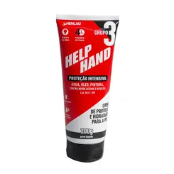 Creme de proteção Help Hand grupo III - óleo, água e pintura - Bisnaga 200g Henlau CA 9611