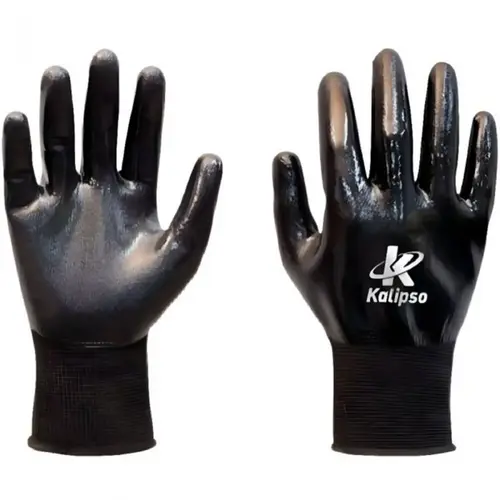 Luva NBR PRO Banho Total Nitrilico Preta Kalipso CA 50278