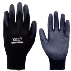 Luva Tatil Black com Banho PU Preta Volk CA 30916