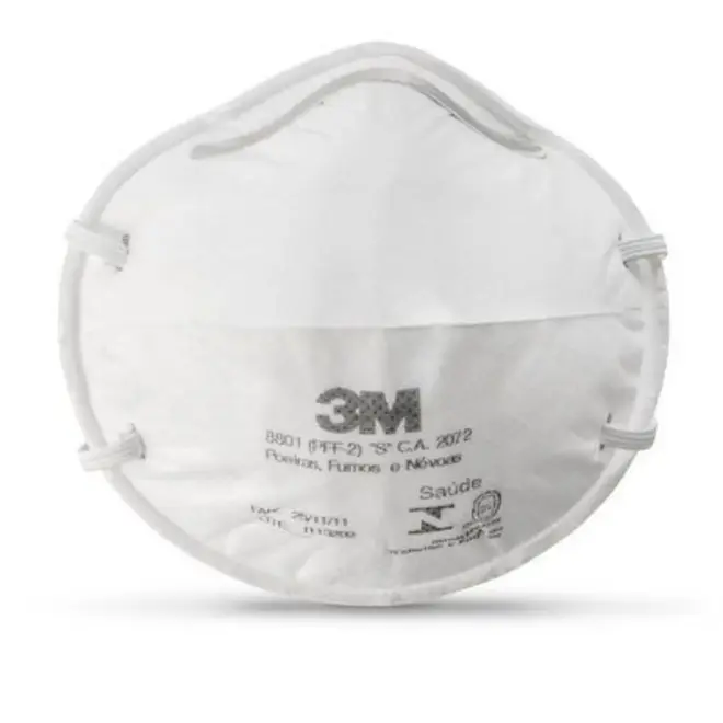 Respirador Descartável 3M Tipo Concha 8801  PFF-2 CA 2072