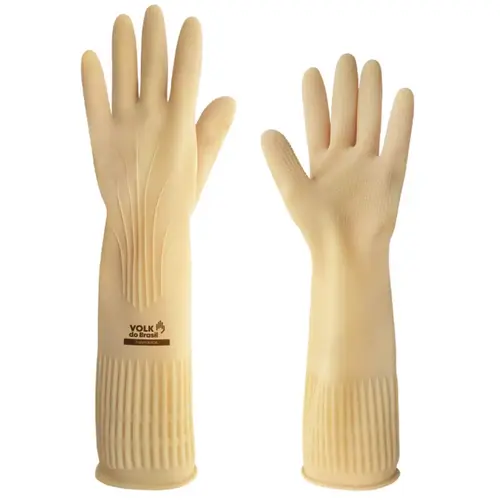Luva Latex Ranhurada longa 40cm Volk CA 15100