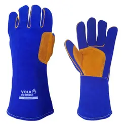 Luva Térmica Soldador em Couro WELD Smart 500ºC Volk CA 42917