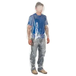 Conjunto para Chuva em Polietileno com Elastico e Capuz Transparente Ca 30354/30355