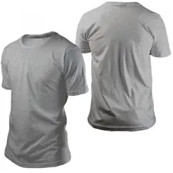 Camiseta Malha PV Cinza Mescla Manga Curta com Proteção UV