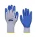 Luva de Malha com Banho Latex Corrugado Azul Grip Volk CA 18007