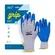 Luva de Malha com Banho Latex Corrugado Azul Grip Volk CA 18007