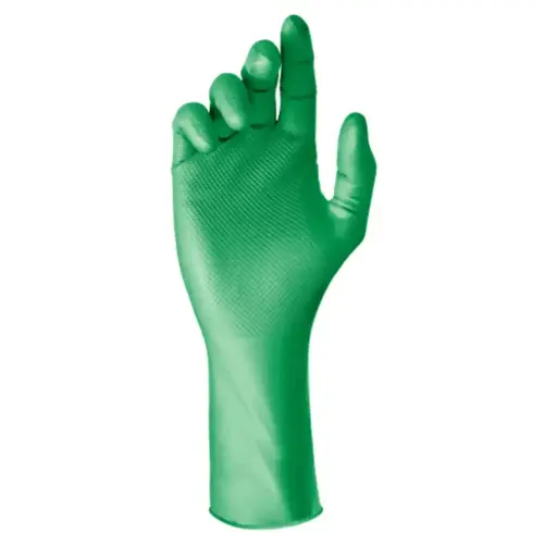 Luva Nitrilica sem forro Verde Clorinada Super Glove Maxx CA 43407 Super Safety