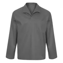 Camisa Brim Manga Longa Cor:Cinzatamanho