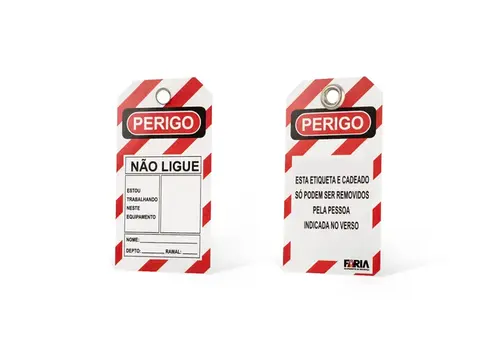 KIT com 10 unidades de Etiqueta de Identificação NÃO LIGUE PVC