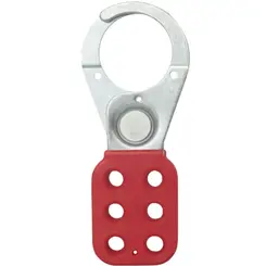 Garra de Bloqueio em aço Zincado com revestimento isolante Vermelho 25,4mm