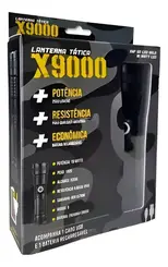 Lanterna Tatica de Mão X9000 Recarregavel