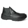 Botina Elastico Bico Plastico Couro Relax Preto Ca 48539