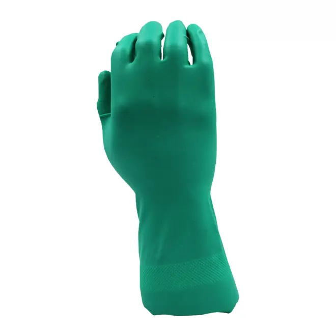Luva Nitrílica com forro 0.38mm/33cm Nitriq+ Flocada CA 48884