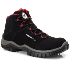Botina Energy Estival Microfibra Reno Preto/Vermeljo En1007S2 CA 44558