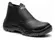 Botina Elastico Bico Aço Couro Relax Preto Ca 48538